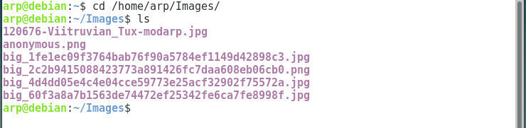 Lister les répertoires et fichiers présents avec “ls”