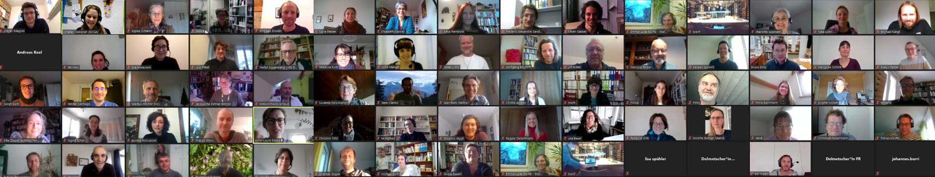 Photo de groupe lors de l'atelier 2021 Photo de groupe lors de l'atelier